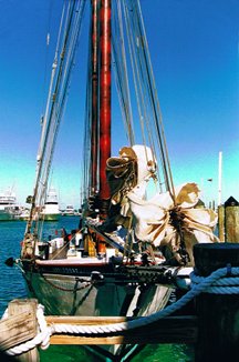 "Schooner Wharf Dock 2, Key West, FL" 35mm color photograph.  Roy Al Rendahl